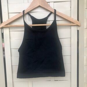 Black Ribbed Women's Tank Top Size XS
